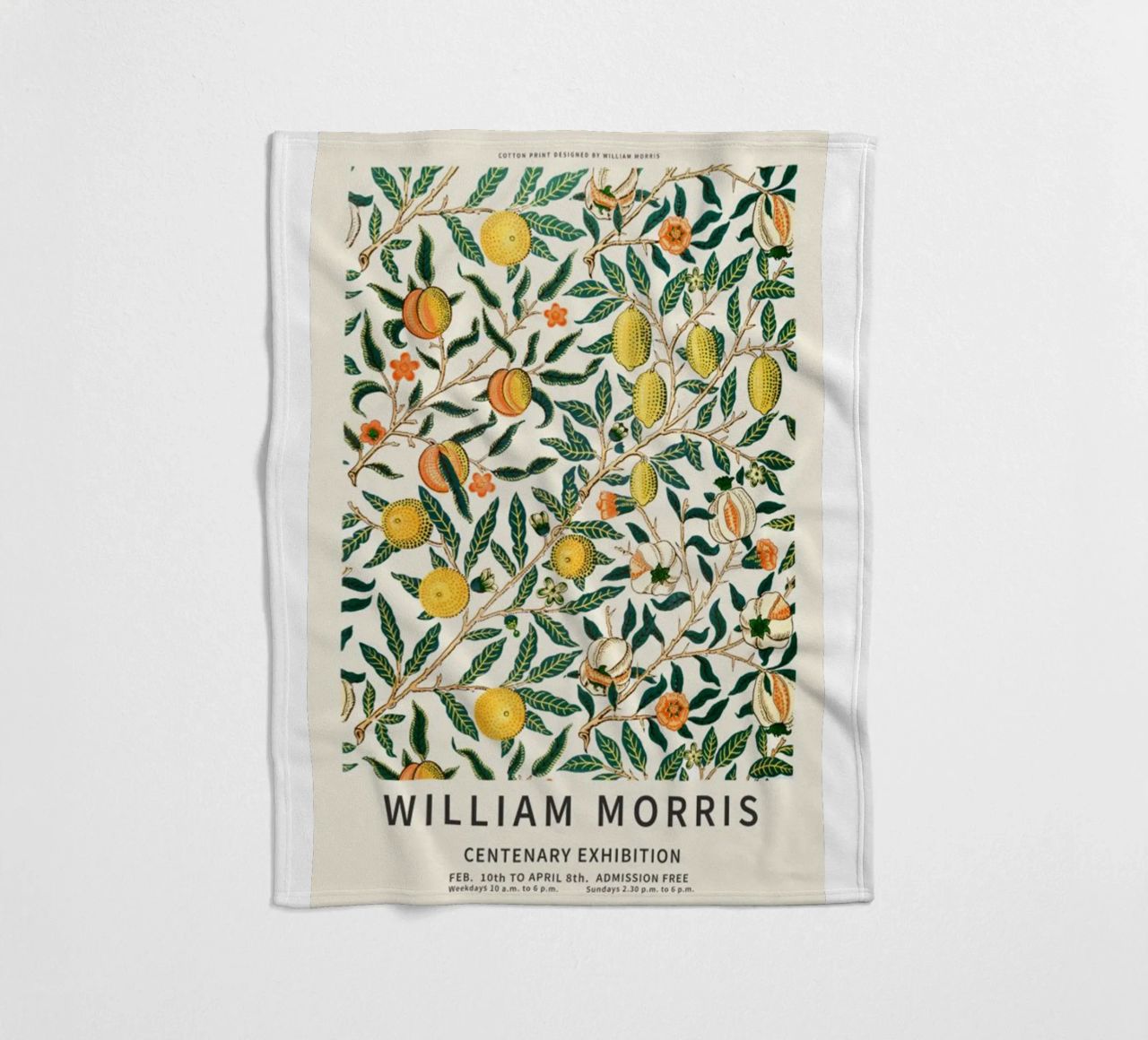 william morris-tree wit fruit plaid polaire de Art Crew Kbm