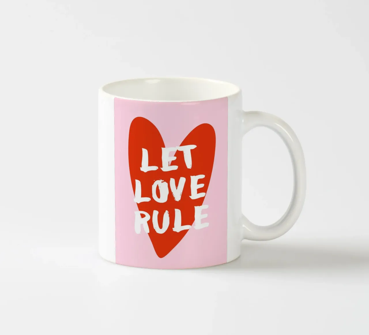 Let love rule tazza in ceramica da Ohkimiko