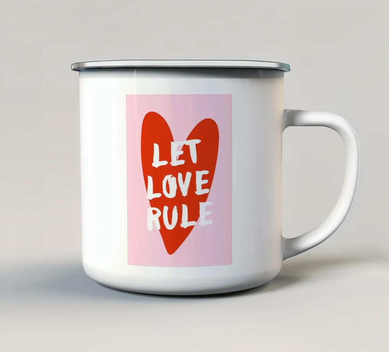 Let love rule tazza in smalto da Ohkimiko