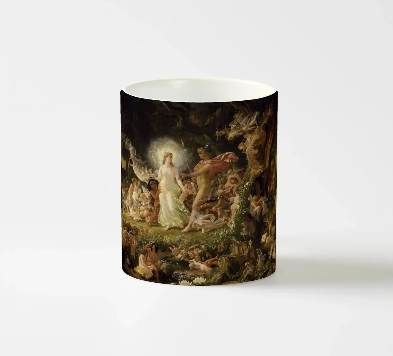 Joseph Noel Paton - Il litigio di Oberon e Titania. 1849 tazza in ceramica da Wirla