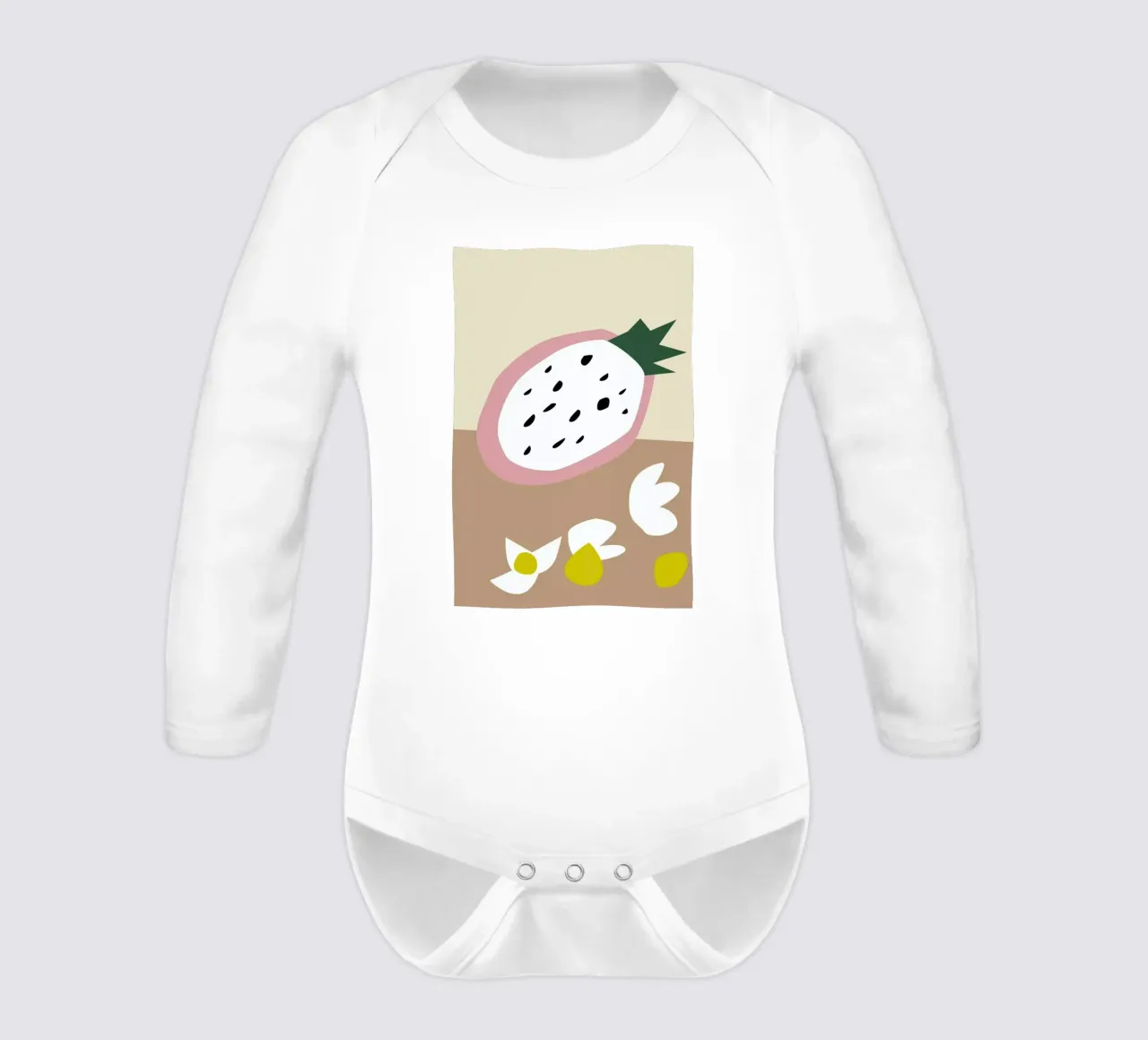 Fruit 2 long-sleeve baby romper by Helena Ravenne