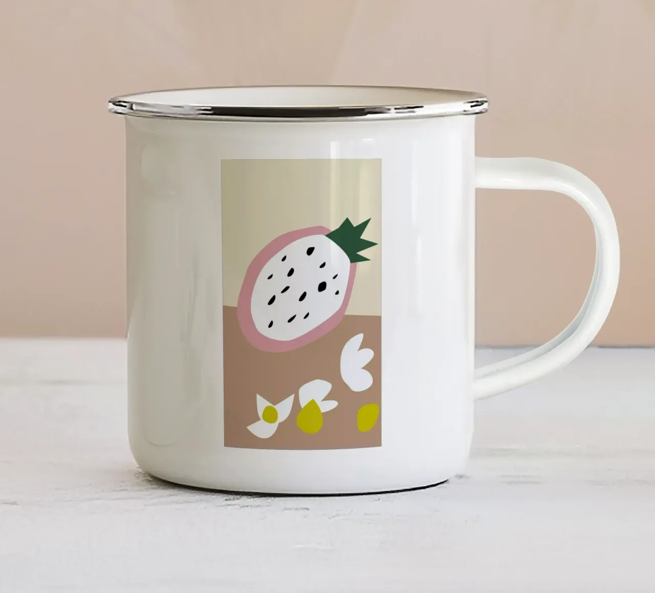 Fruit 2 tazza in smalto da Helena Ravenne
