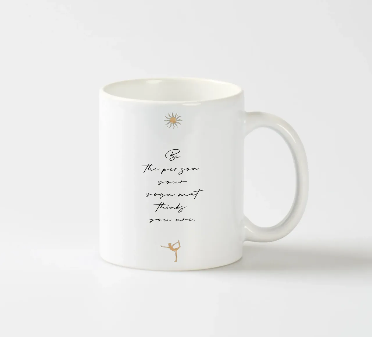Be the person your yoga mat thinks you are tazza in ceramica da Ohkimiko