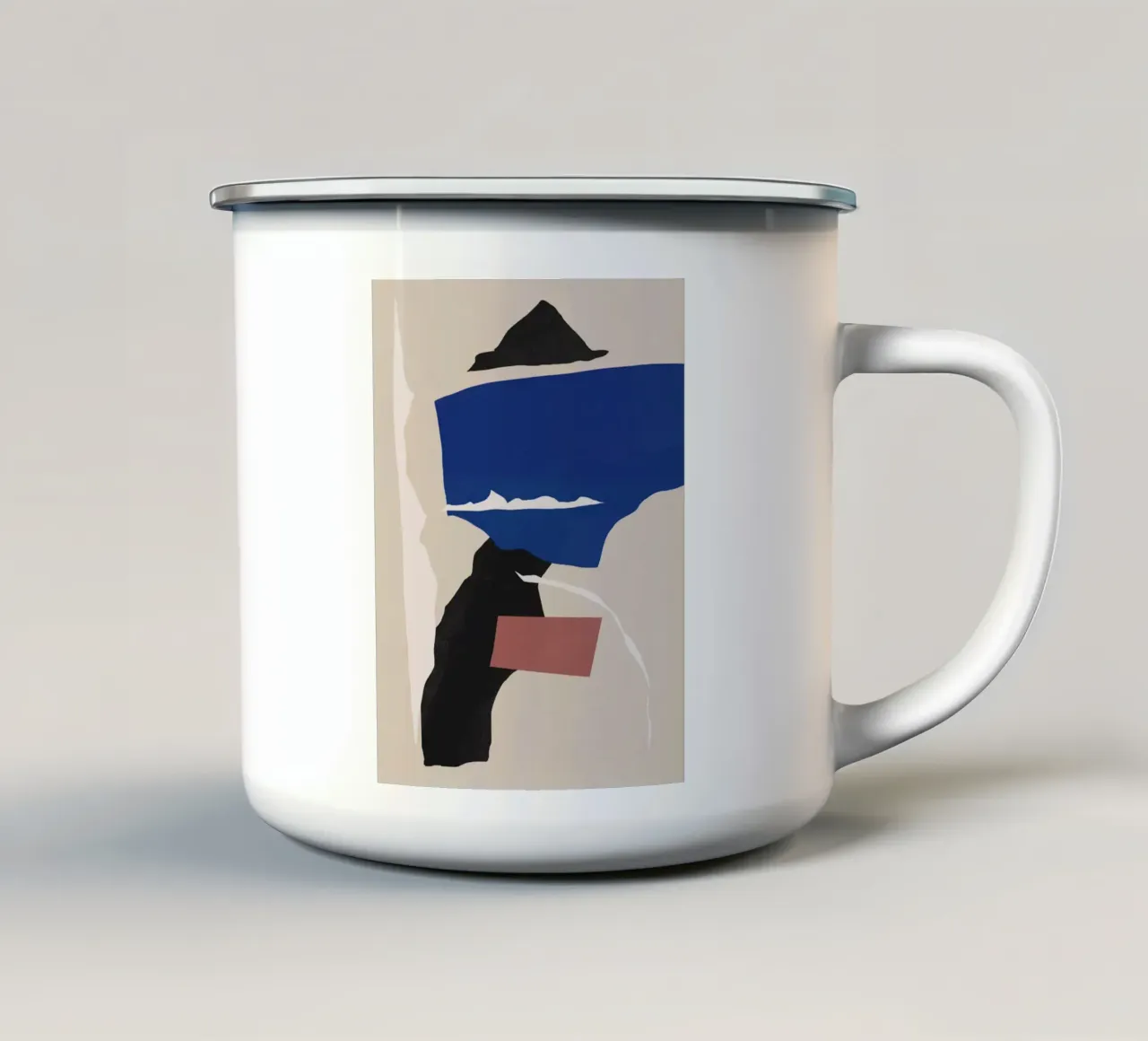 Composizione organica ritagliata tazza in smalto da Little Dean
