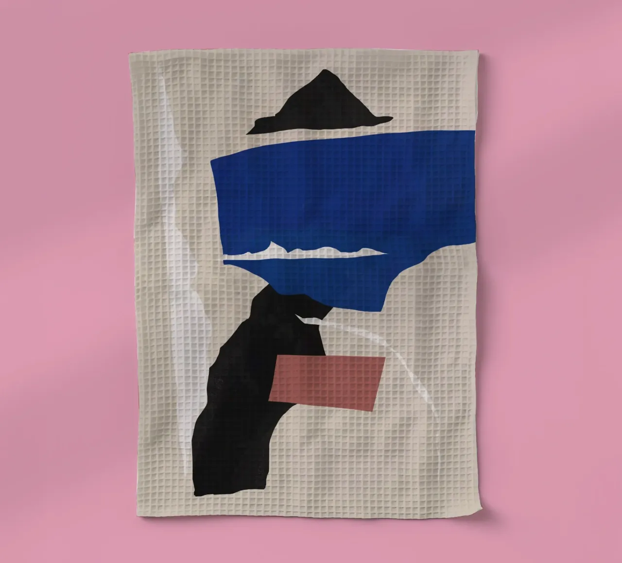 Organic cut out arrangement tea towel by Little Dean