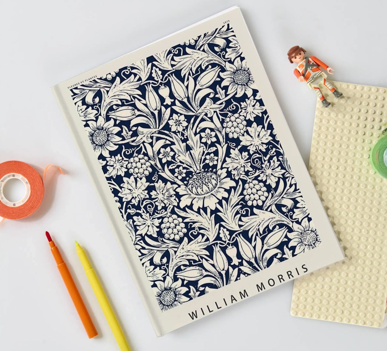 william morris-tulipe fleurs et feuilles carnet de notes de Art Crew Kbm