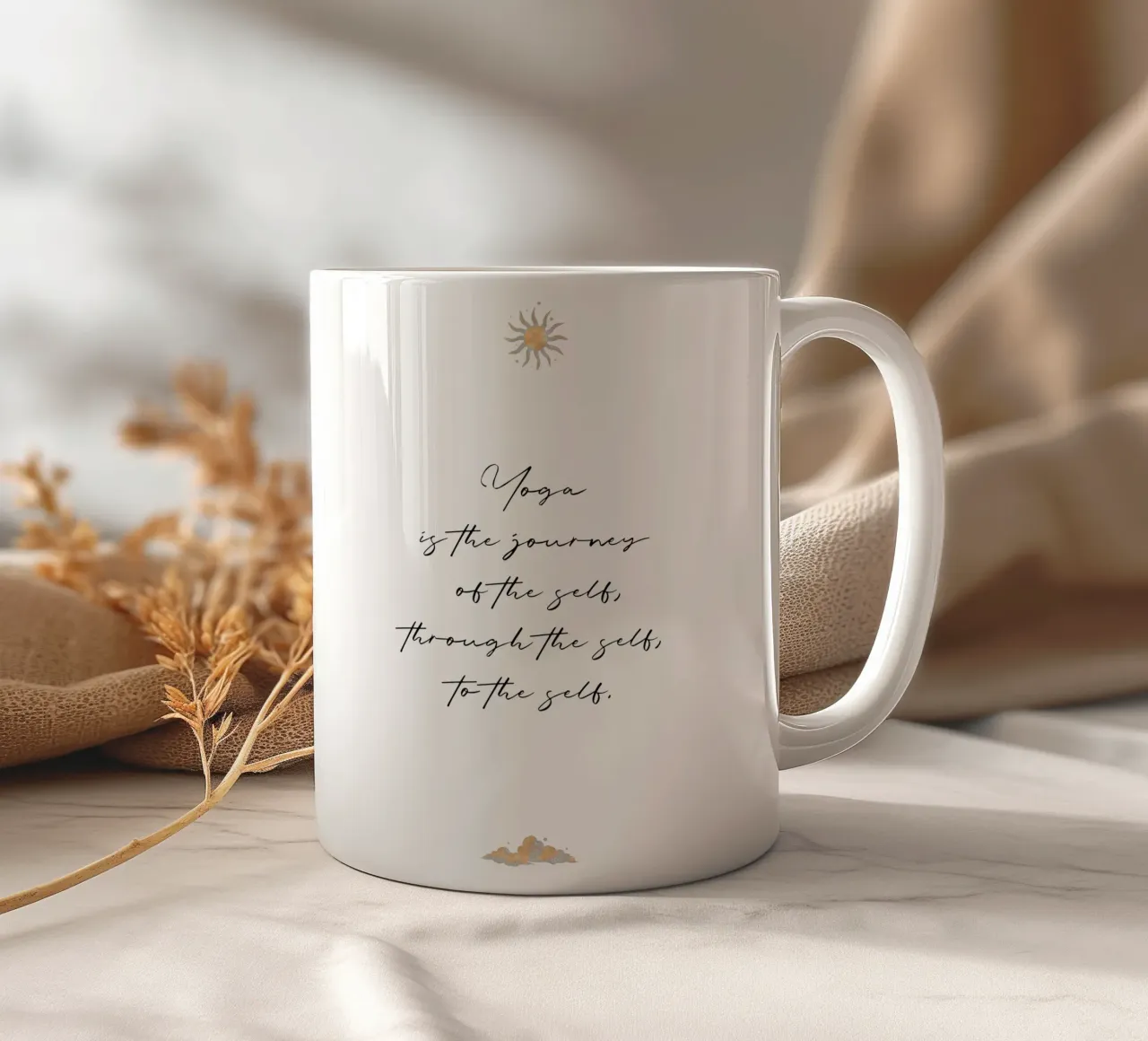 Yoga ist the journey... tazza in ceramica da Ohkimiko