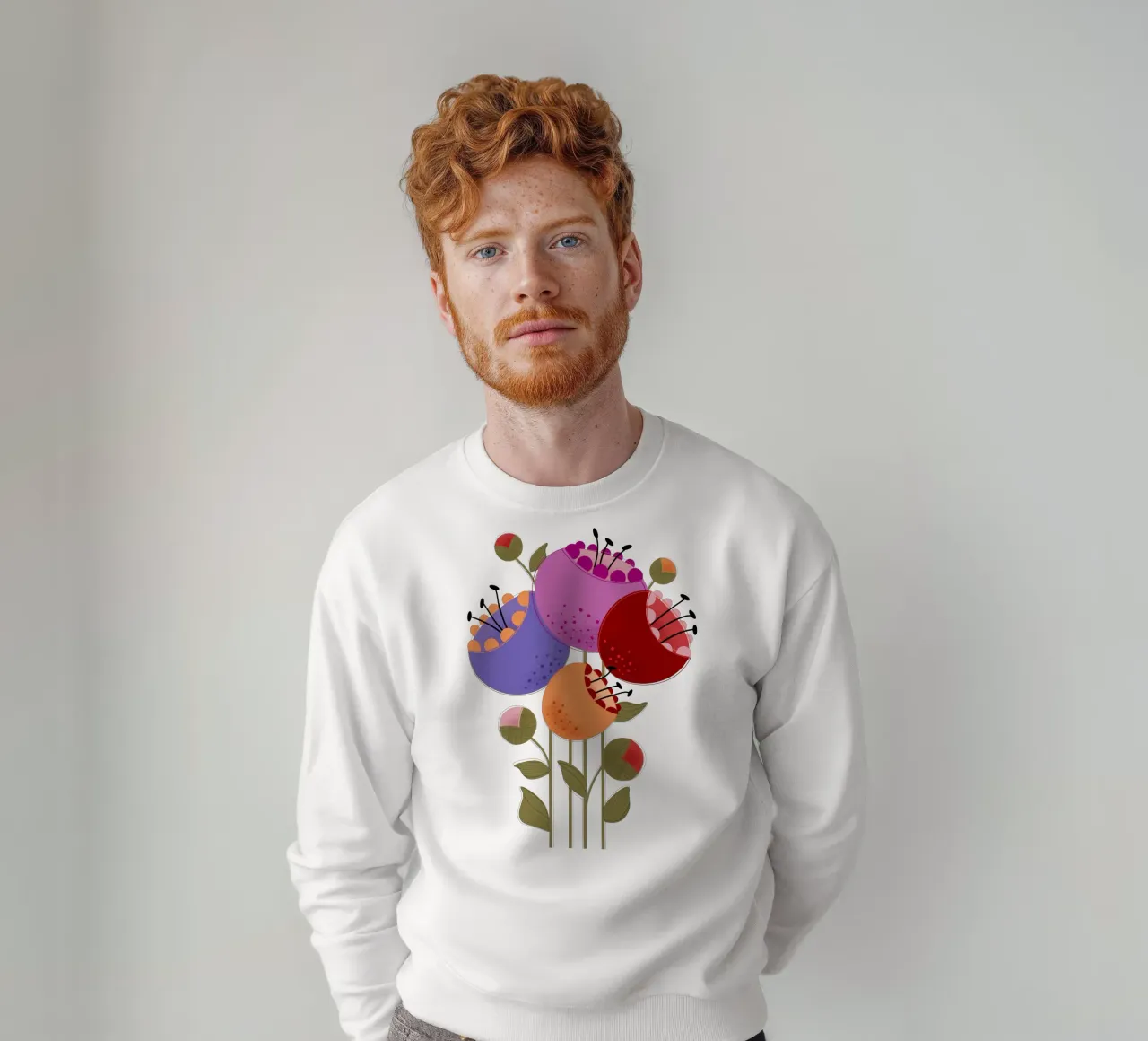 Fiori moderni e colorati felpa da showmemars