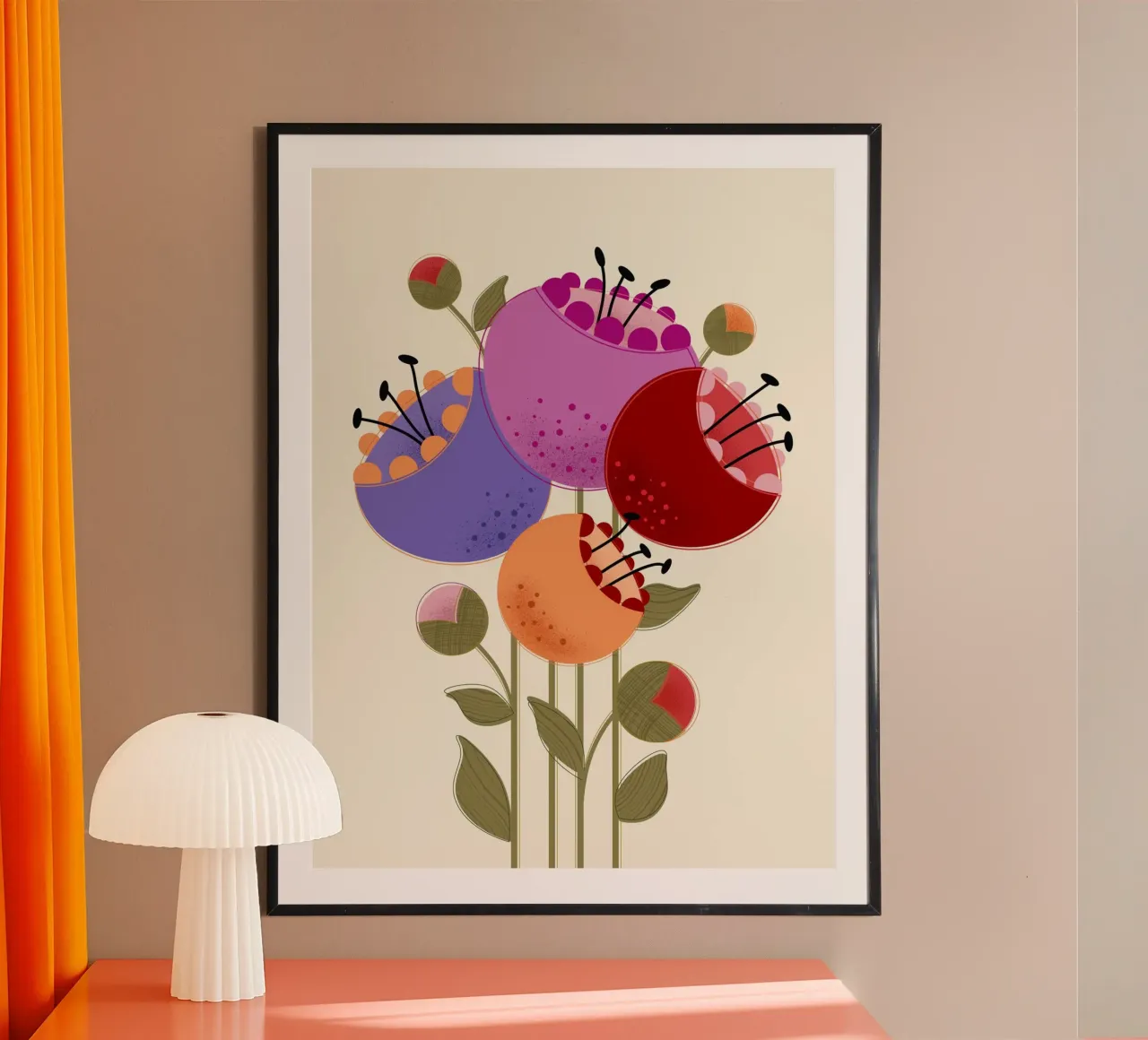 Fiori moderni e colorati carta hahnemühle da showmemars