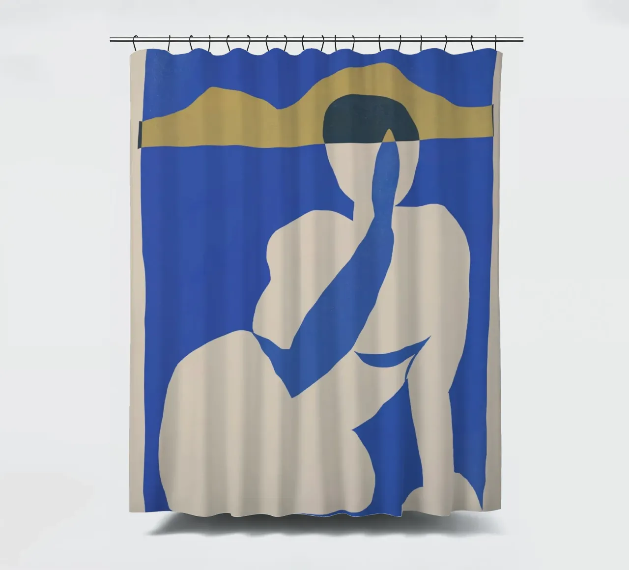 Muse cut out shower curtain by Little Dean