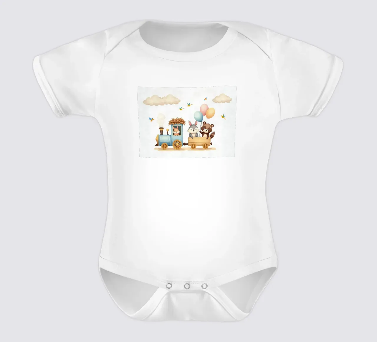 Espresso Amici della Foresta body neonato maniche corte da Doodle Dreams Art