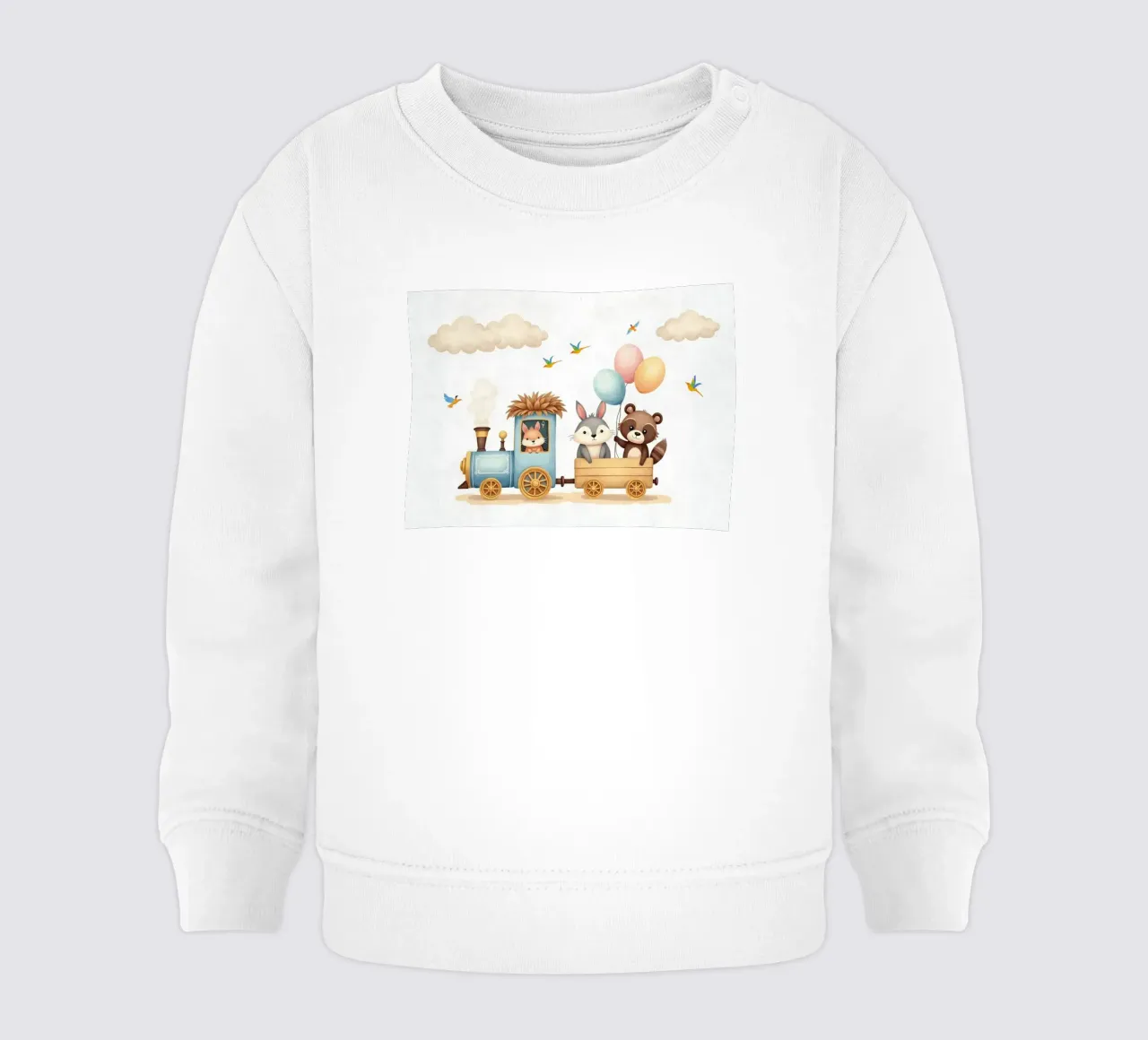 Espresso Amici della Foresta felpa neonato da Doodle Dreams Art
