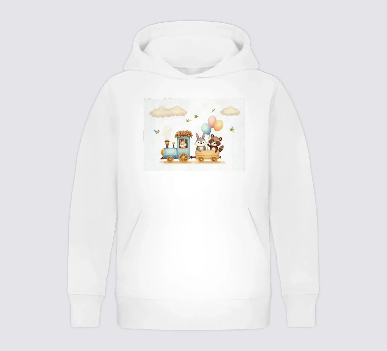 Espresso Amici della Foresta felpa bambino con cappuccio da Doodle Dreams Art