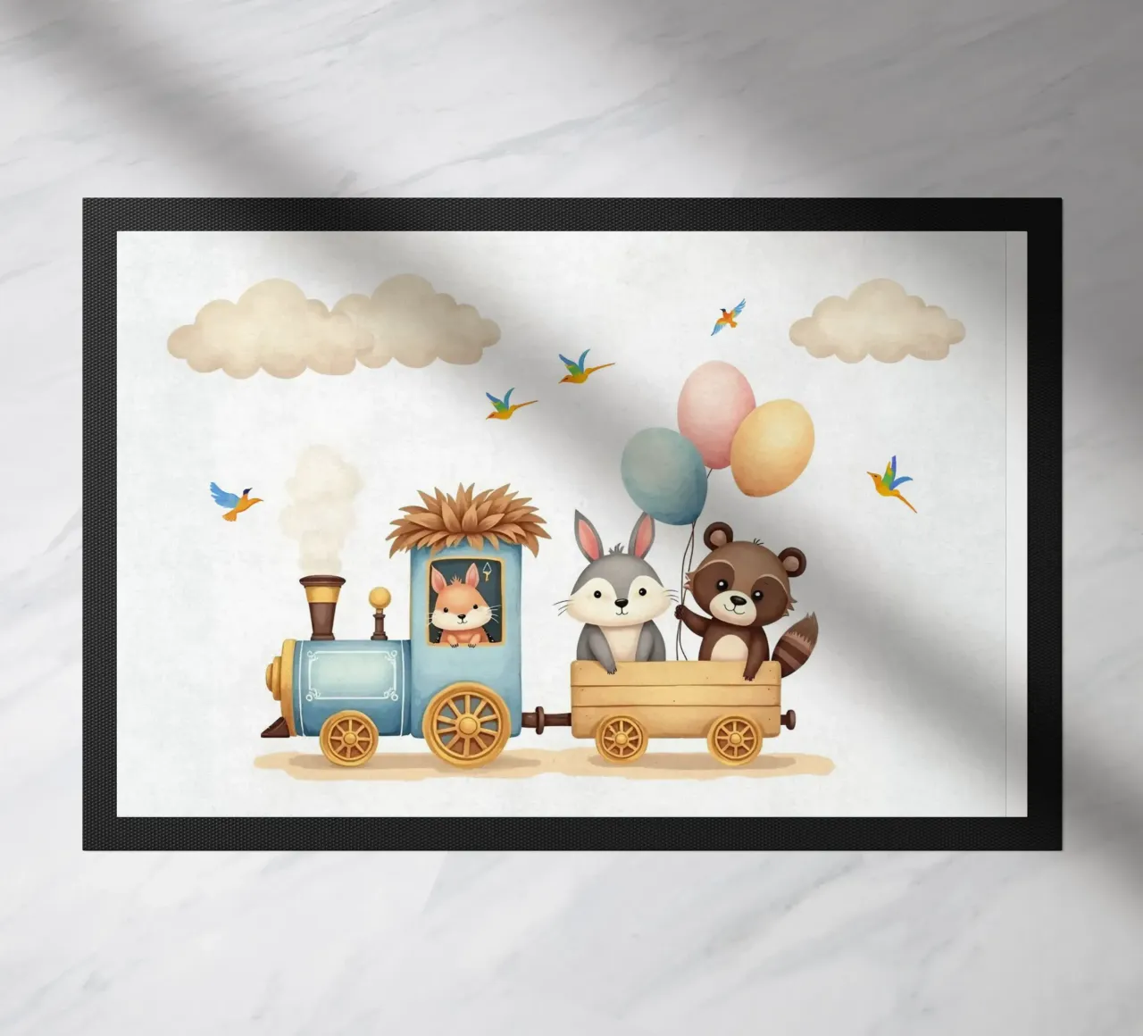 Espresso Amici della Foresta zerbino da Doodle Dreams Art