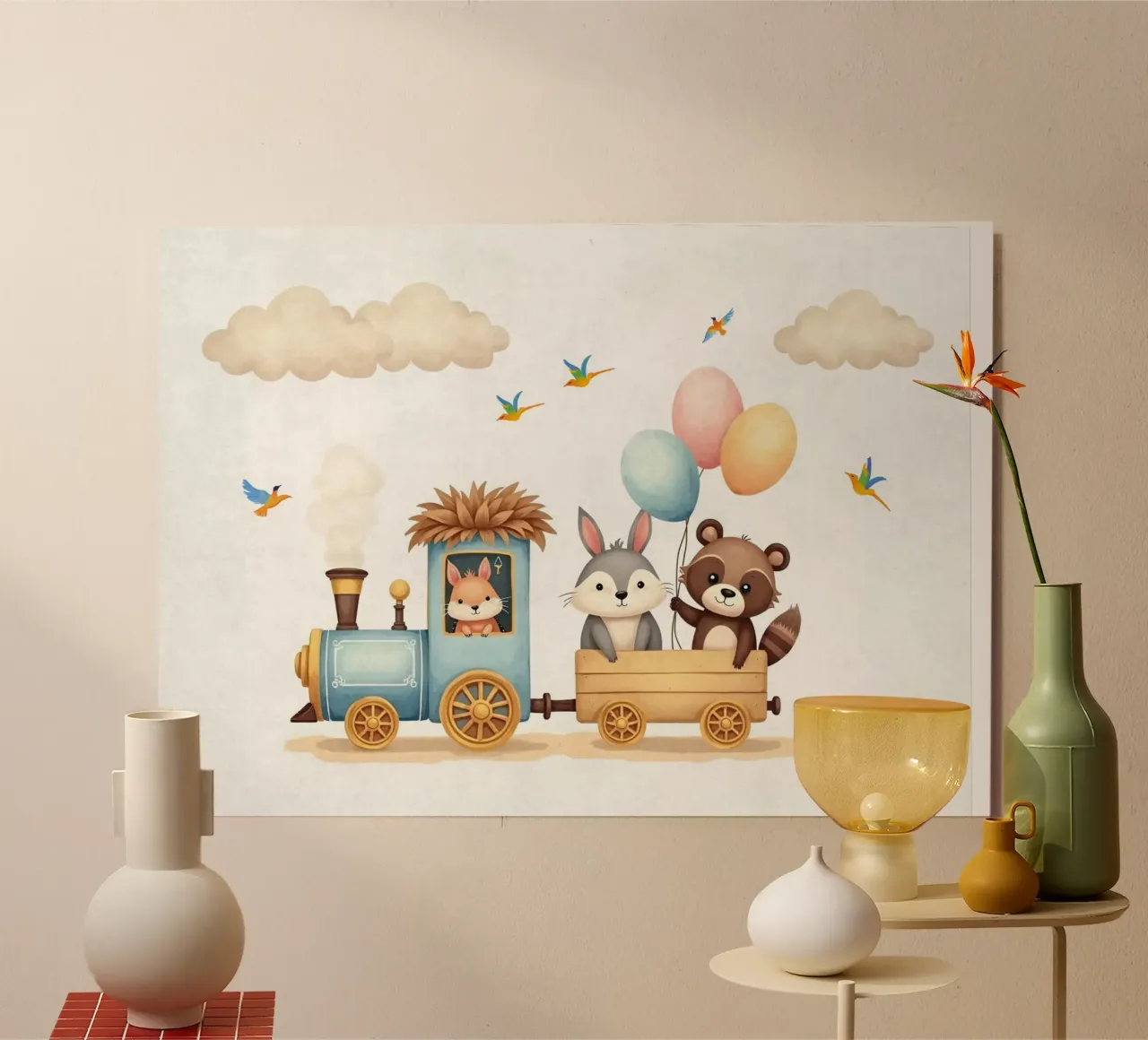 Espresso Amici della Foresta pannello forex da Doodle Dreams Art