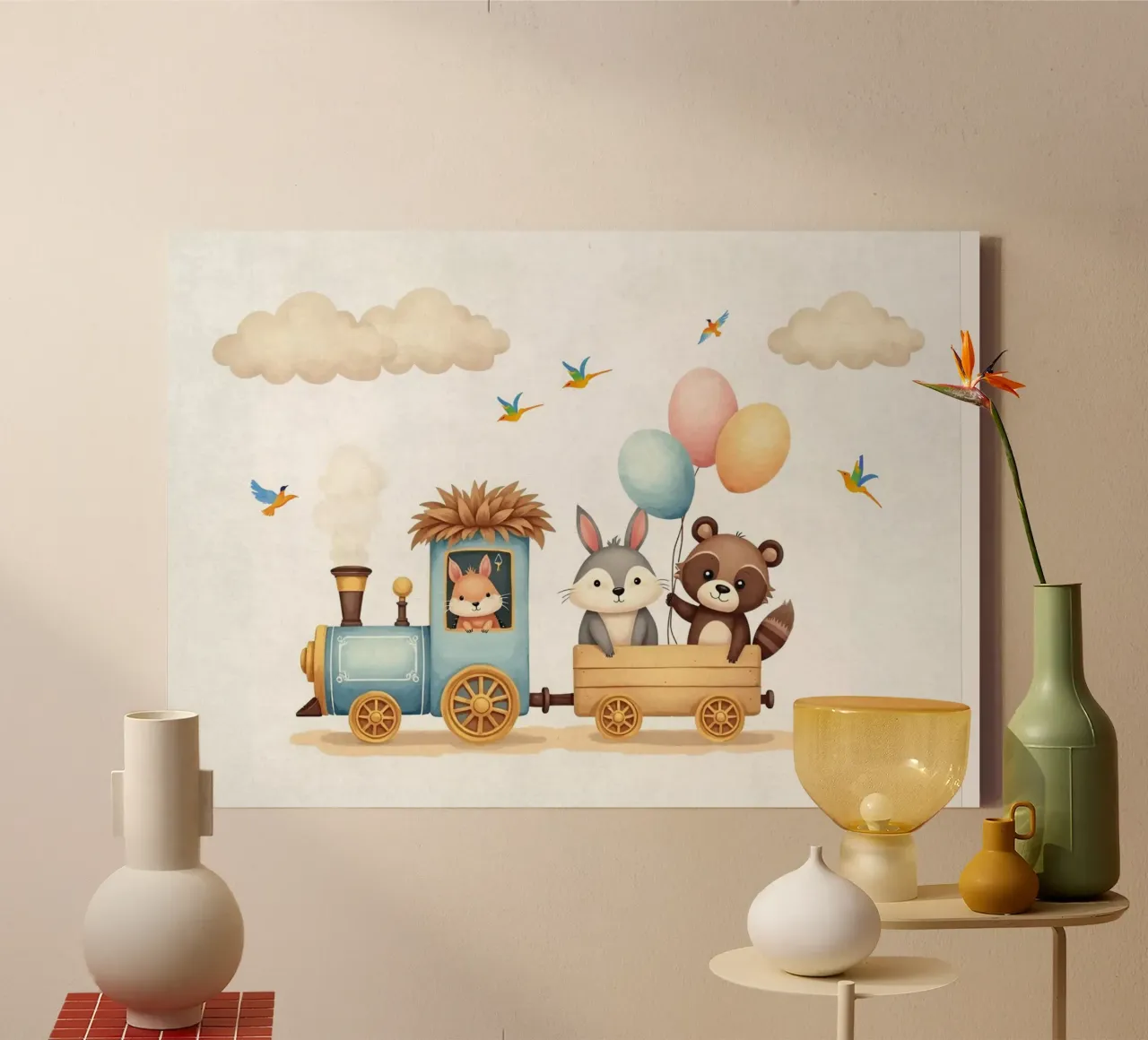 Espresso Amici della Foresta tela da Doodle Dreams Art