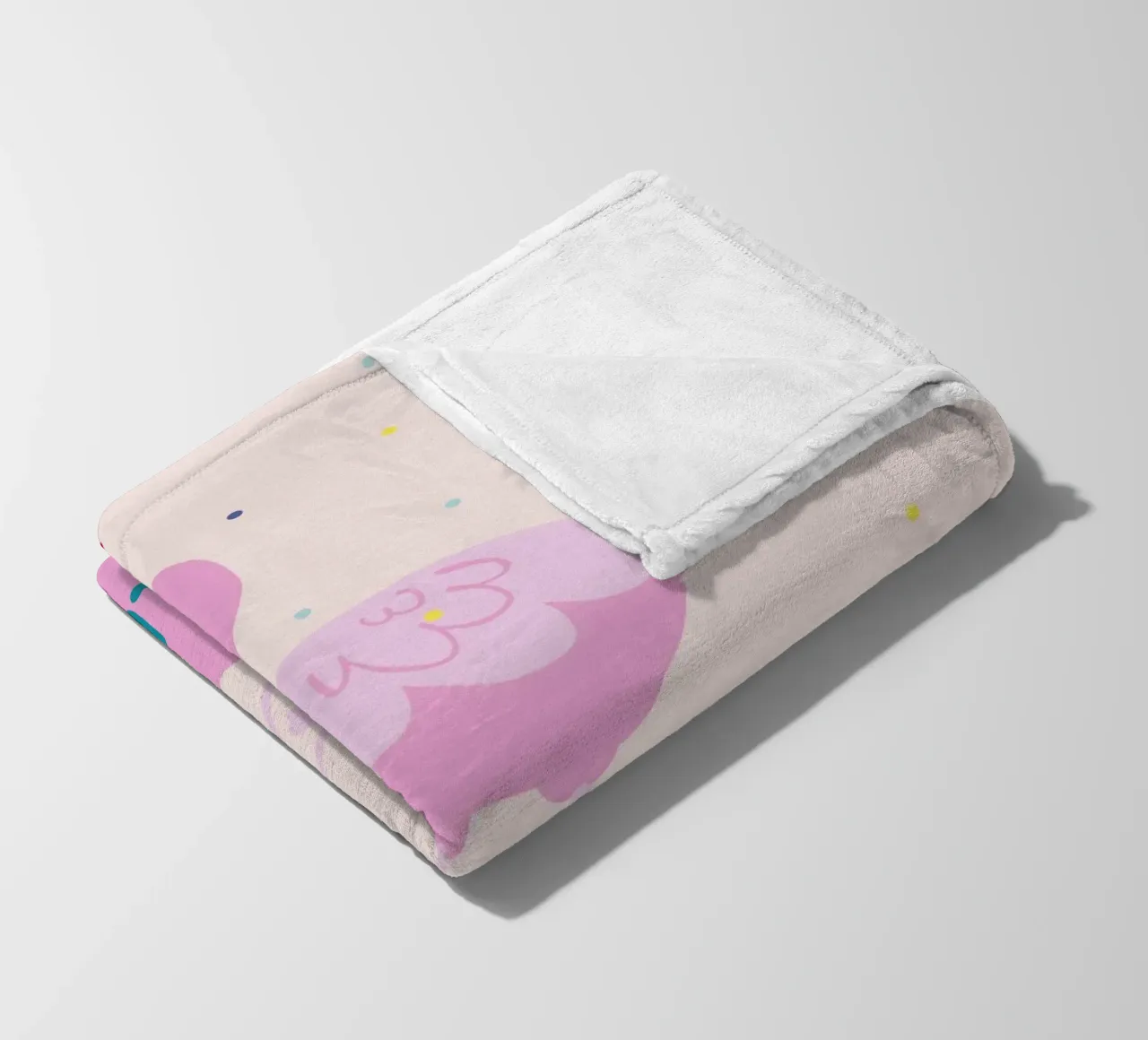 Fröhliches Namensbild mit Flamingo oder Affe coperta in pile da Ohkimiko