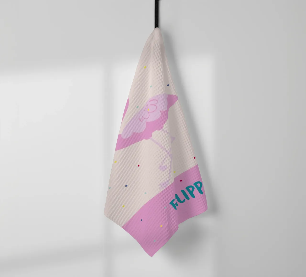 Fröhliches Namensbild mit Flamingo oder Affe canovaccio da cucina da Ohkimiko