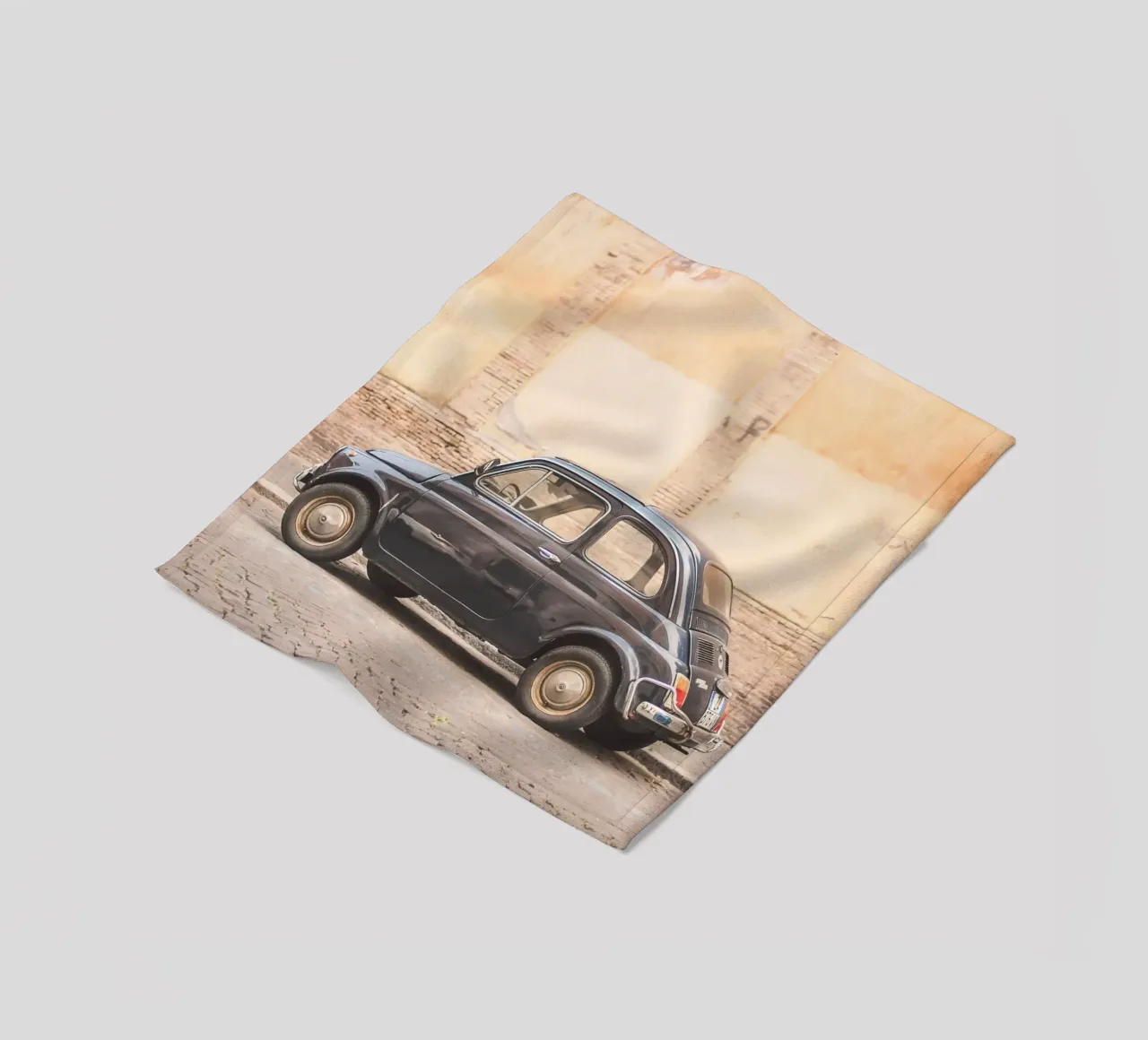 Rome, Italy I Vintage Italian car in front of a wall fleece blanket by Julie Travel Photography