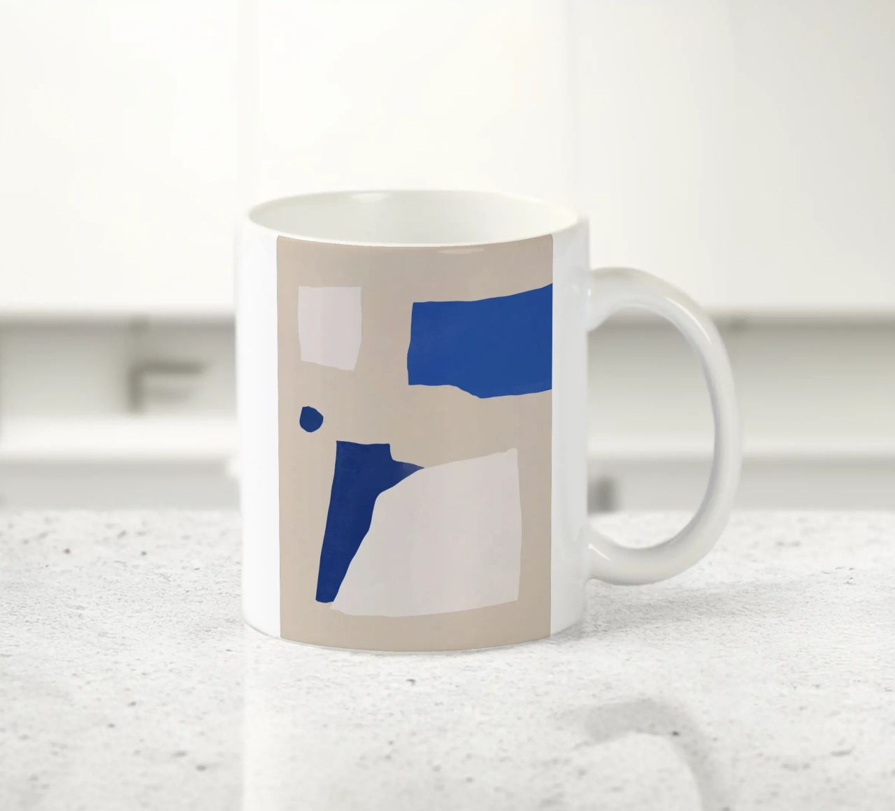 Astratto minimalista cobalto tazza in ceramica da Little Dean