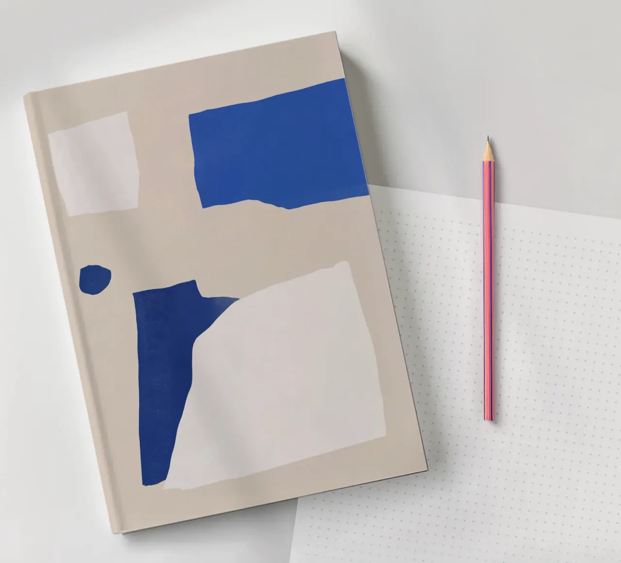 Kobalt minimal abstrakt Notizbuch von Little Dean