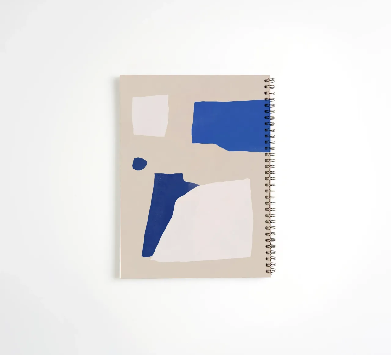 Cobalt minimal abstract spiral notebook by Little Dean
