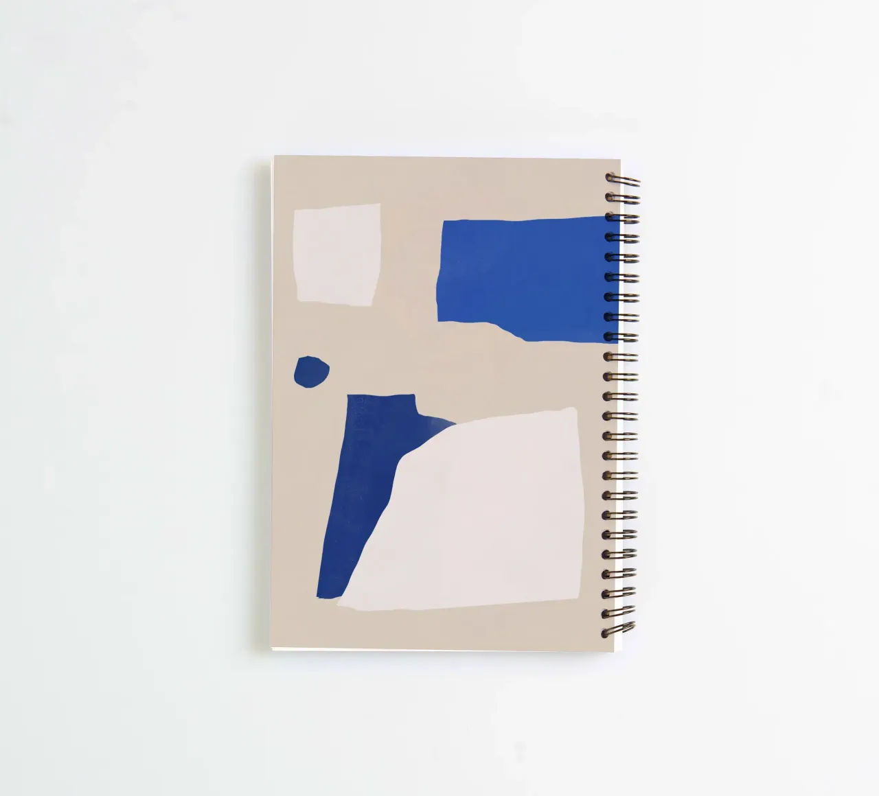 Cobalt minimal abstract spiral notebook by Little Dean
