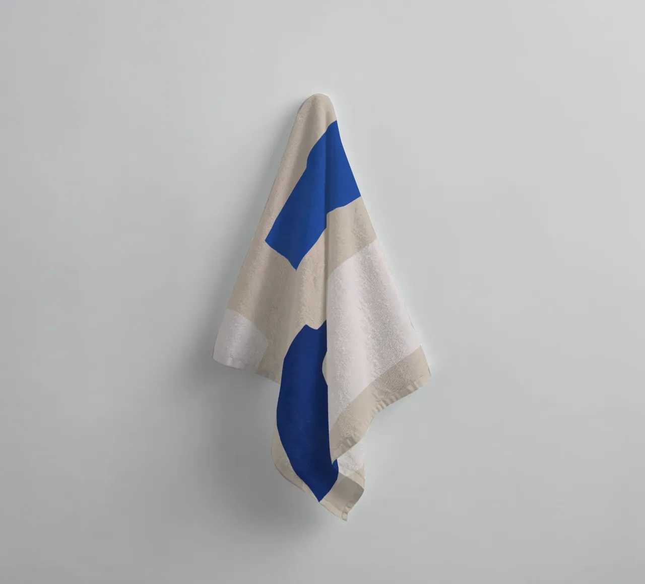 Cobalt minimal abstract towel by Little Dean