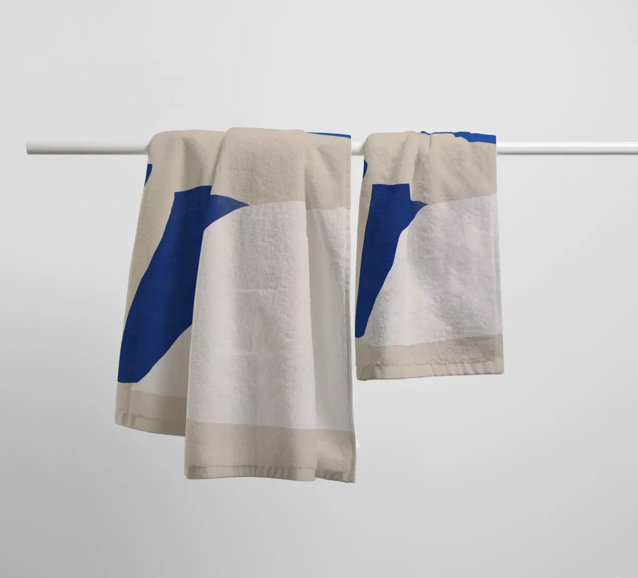 Cobalt minimal abstract towel by Little Dean