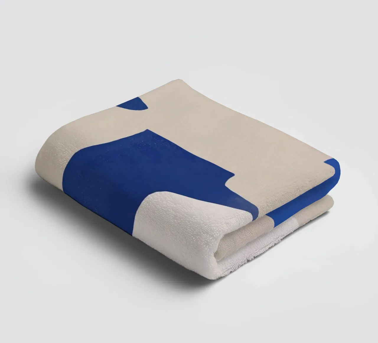 Cobalt minimal abstract towel by Little Dean