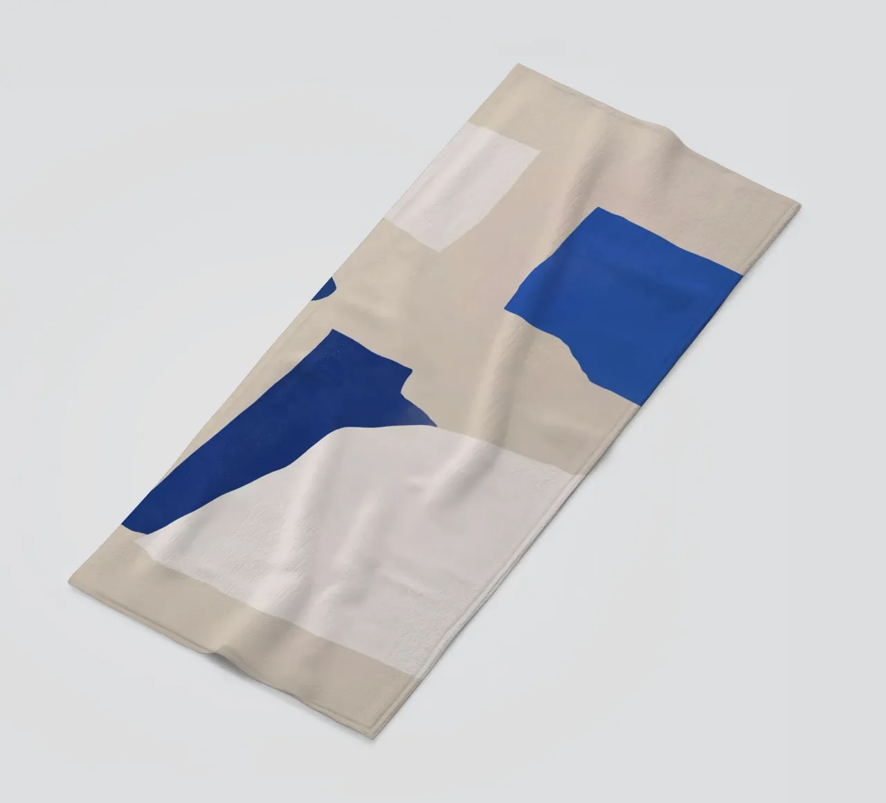 Kobalt minimal abstrakt Strandtuch von Little Dean