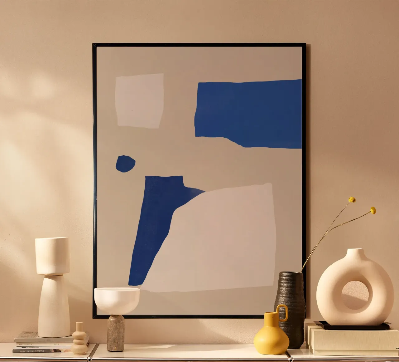 Abstrait minimal cobalt hahnemühle de Little Dean