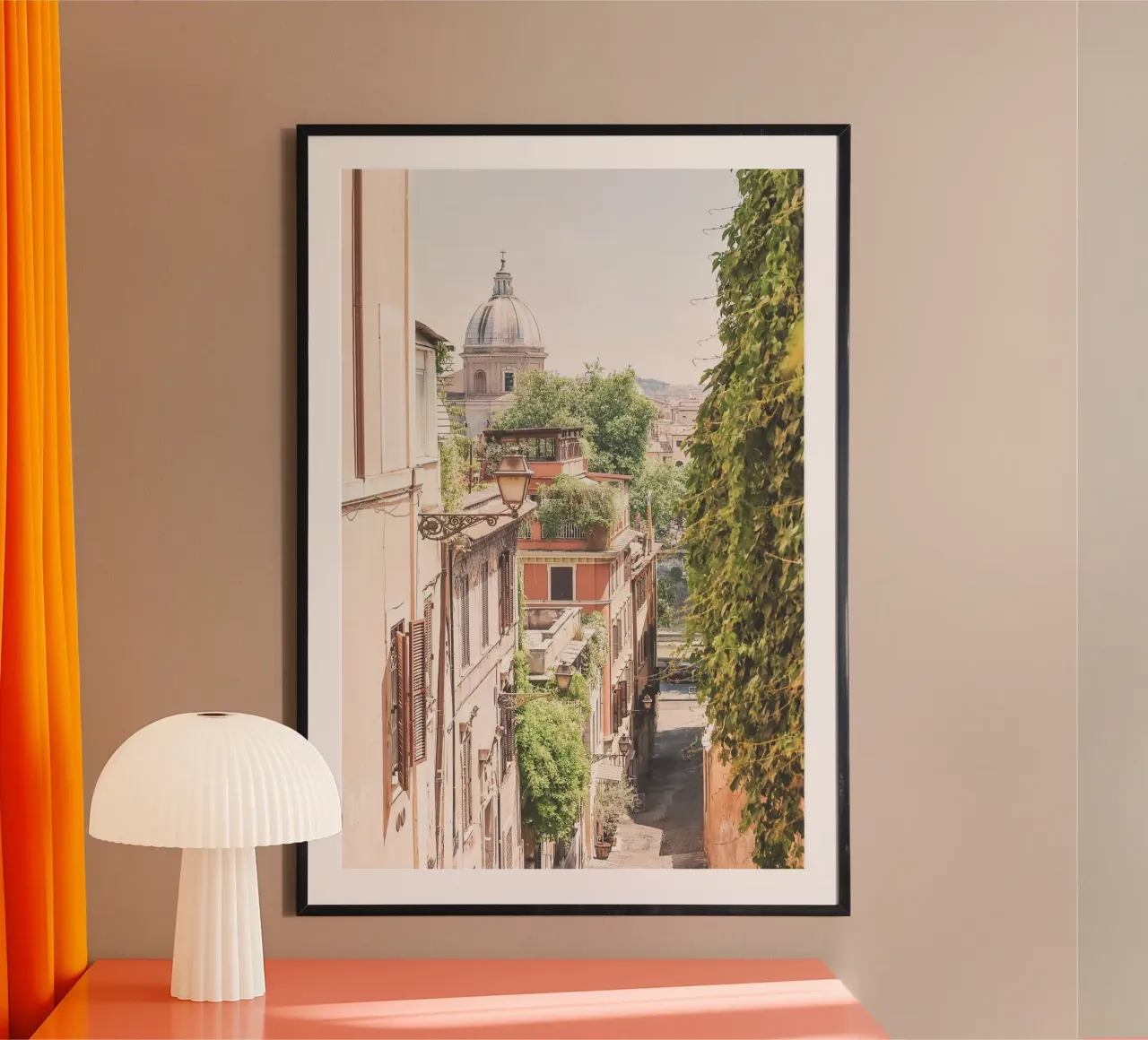 Roma, Italia I Vista panoramica dei tetti di Trastevere carta hahnemühle da Julie Travel Photography