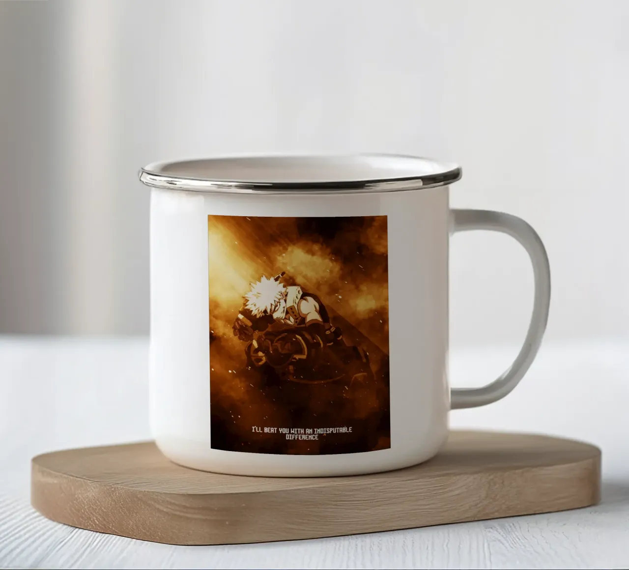 Bakugo Katsuki tazza in smalto da FreeArtStudio