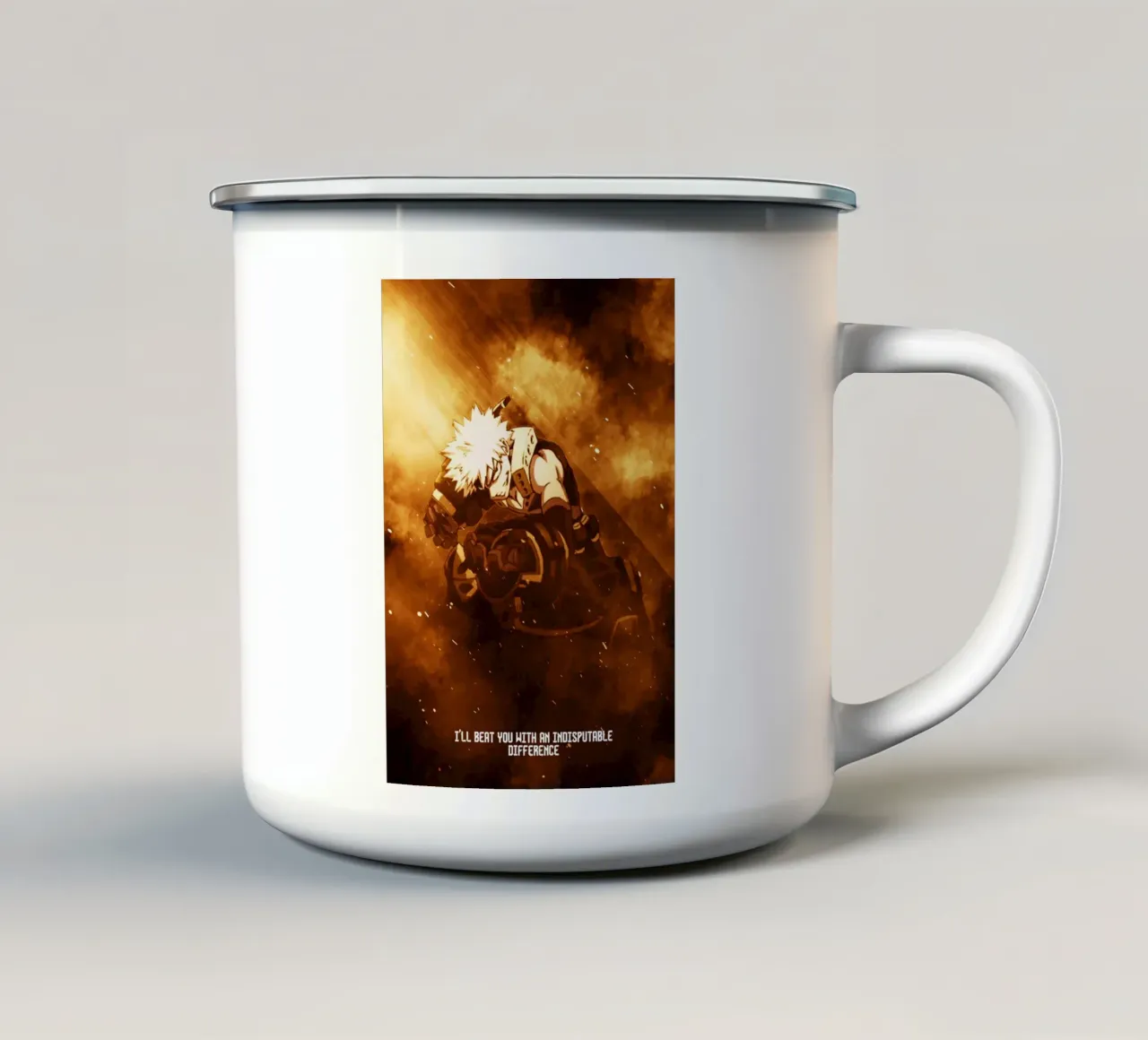 Bakugo Katsuki tazza in smalto da FreeArtStudio