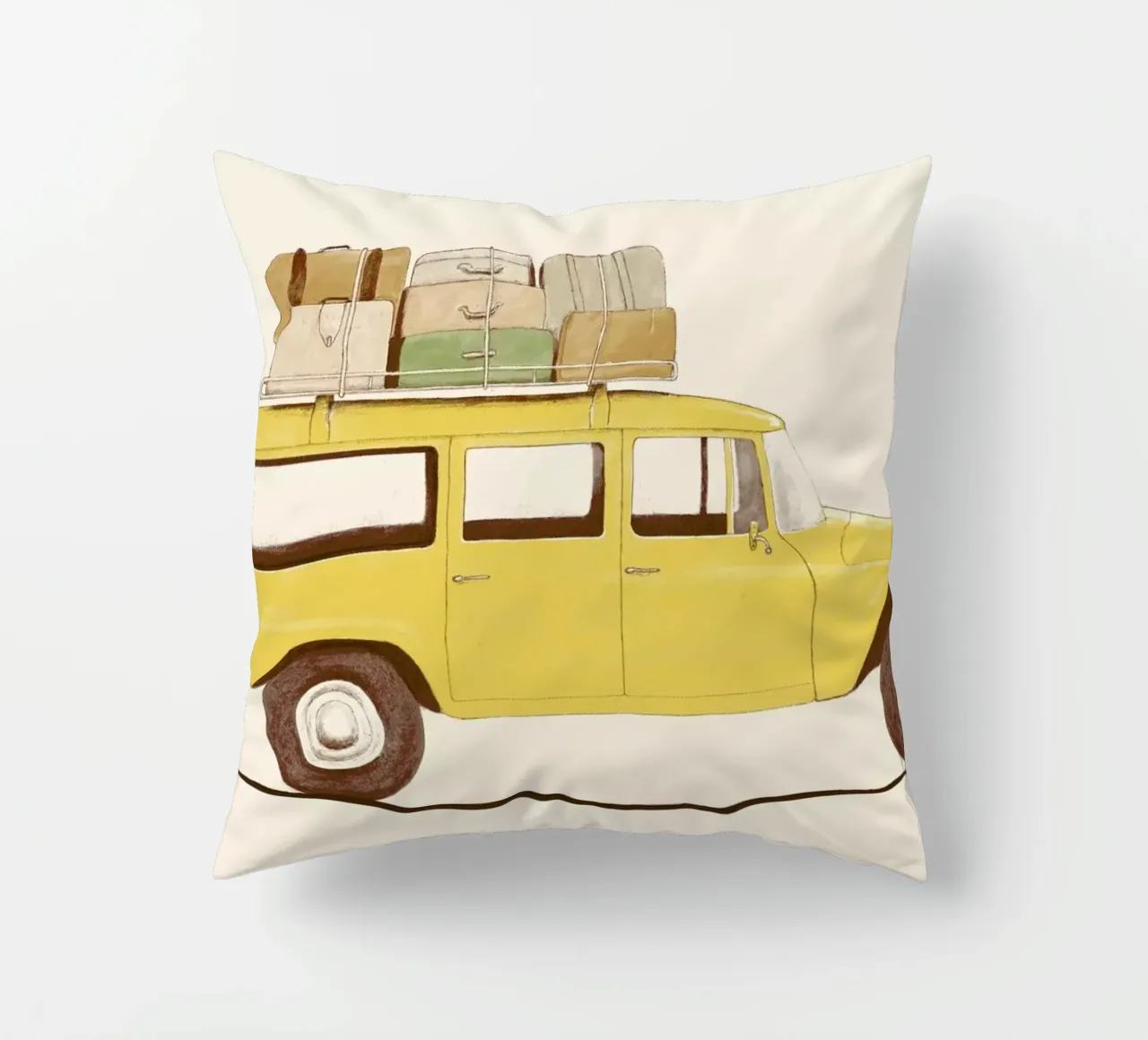 Summer Car decorative cushion by Florent Bodart