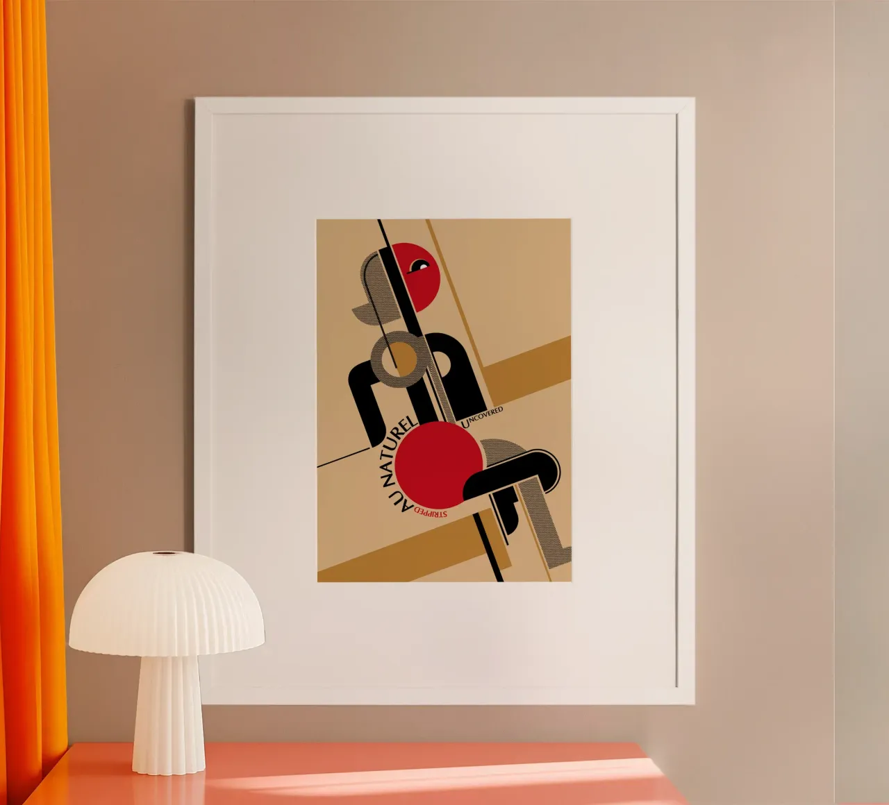 nudo chiedere bauhaus poster con telaio in alluminio da khanrosie