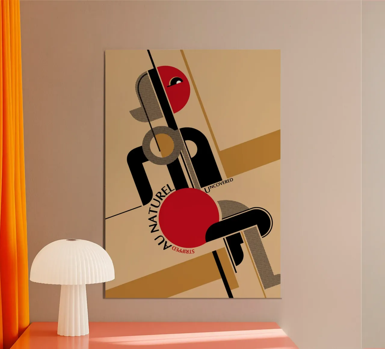 nudo chiedere bauhaus poster con telaio in alluminio da khanrosie
