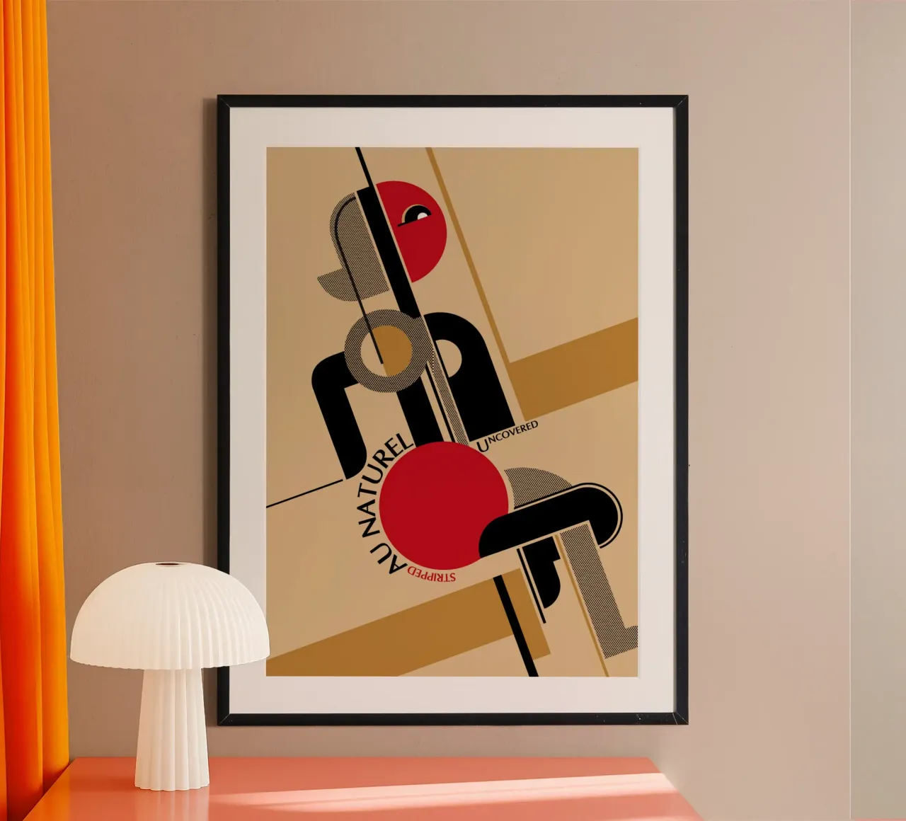 nudo chiedere bauhaus poster con telaio in alluminio da khanrosie