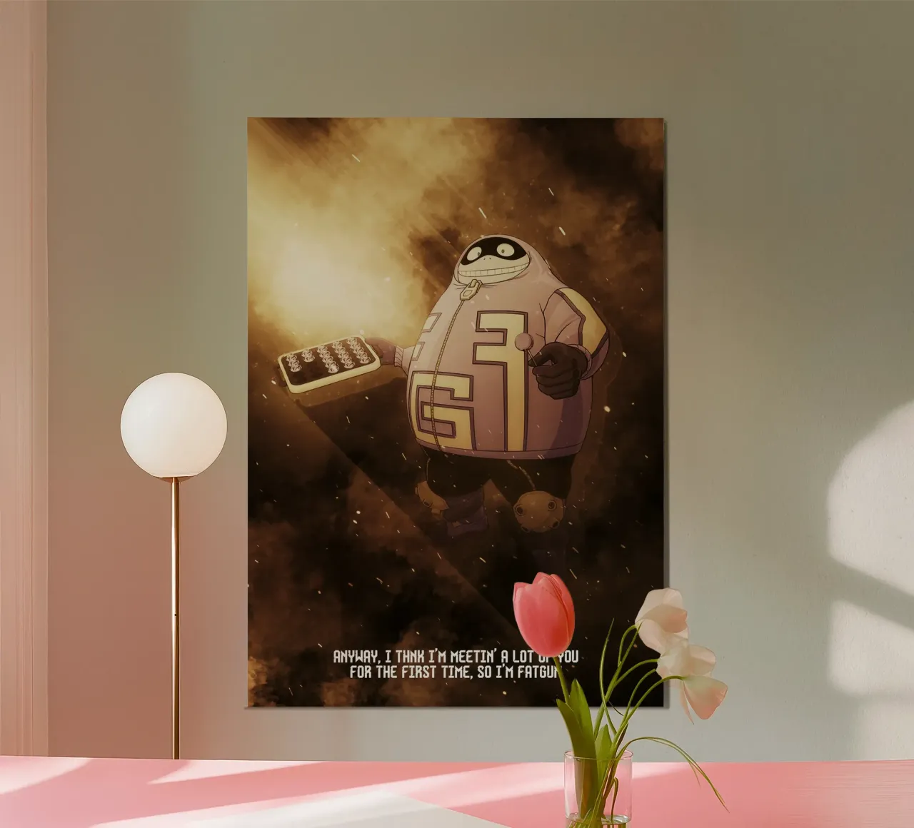 Fat Gum poster con telaio in alluminio da FreeArtStudio