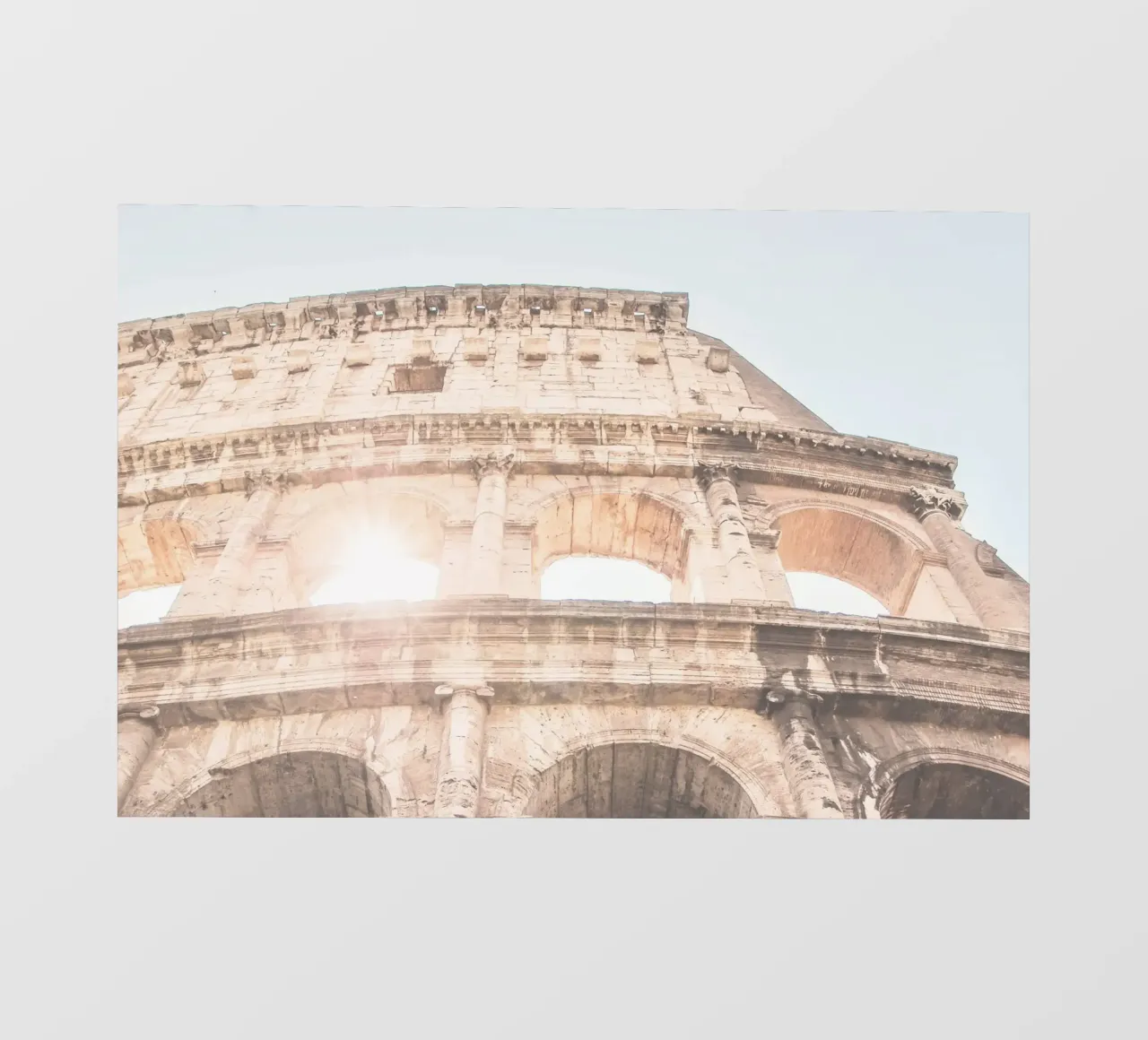 Rome, Italie I Vue du Colisée à la lumière d'un soleil d’été bâche pvc de Julie Travel Photography
