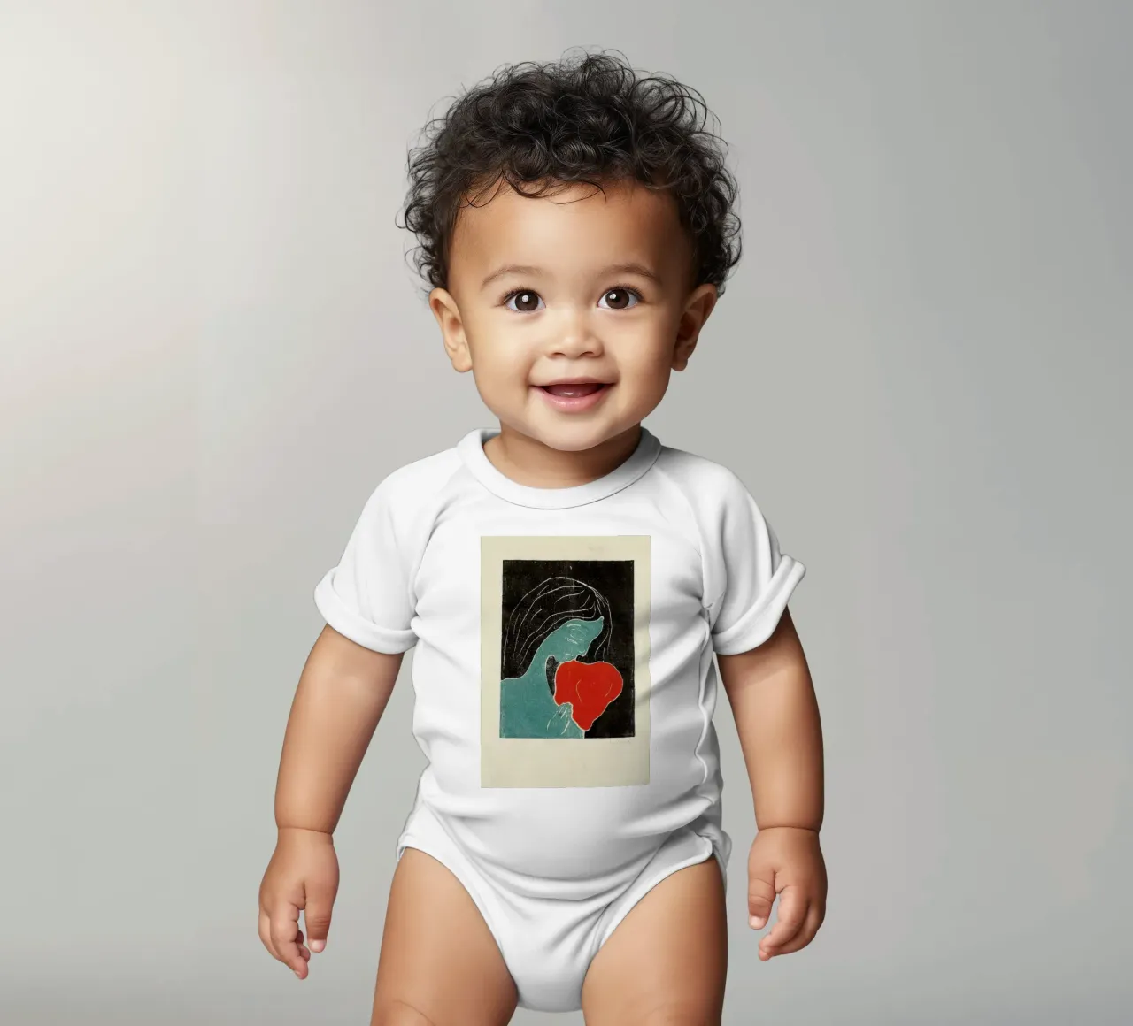 Munch - The Heart body neonato maniche corte da ARTOTHEK