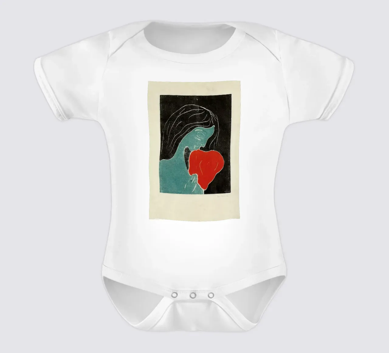 Munch - The Heart body neonato maniche corte da ARTOTHEK