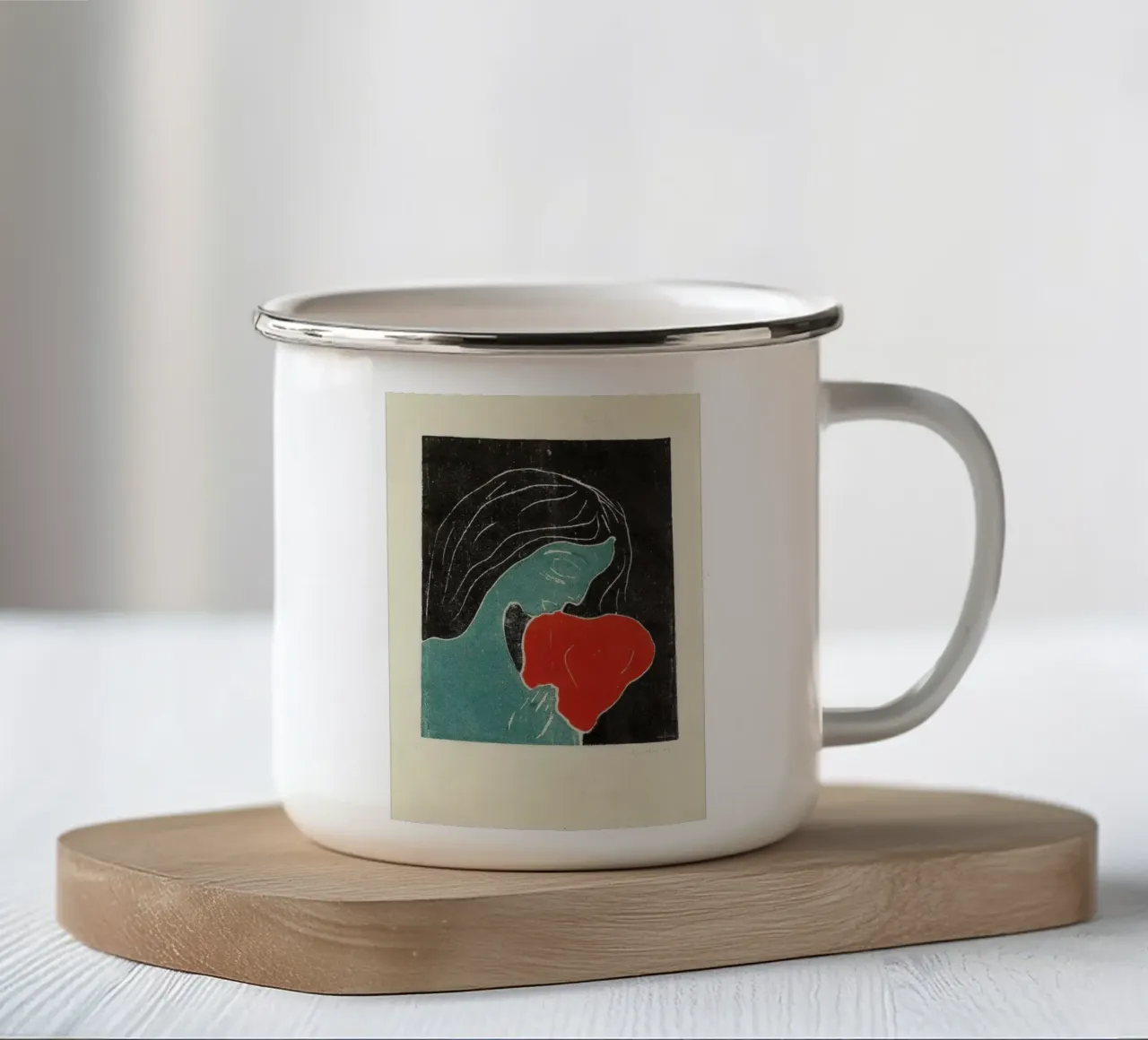 Munch - The Heart tazza in smalto da ARTOTHEK
