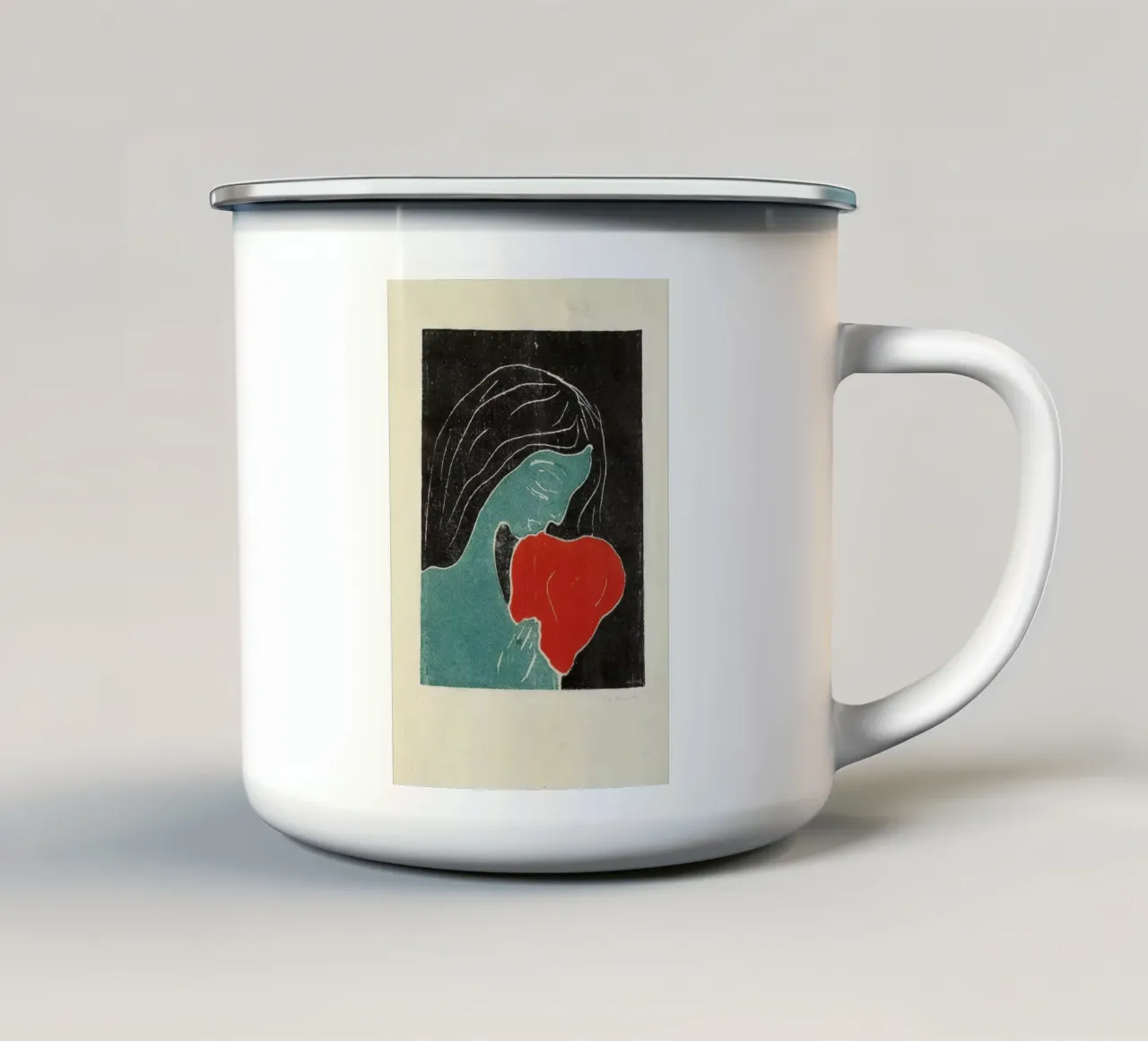 Munch - The Heart tazza in smalto da ARTOTHEK