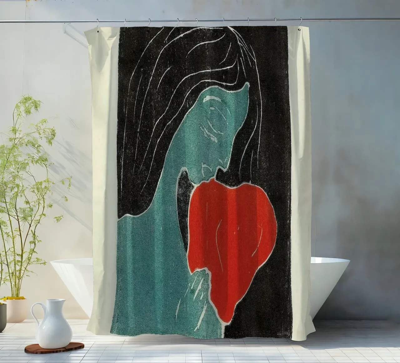 Munch - The Heart tenda da doccia da ARTOTHEK