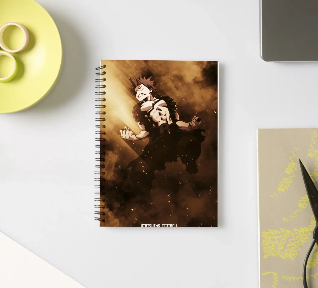 Kirishima Eijirou spiral notebook by FreeArtStudio