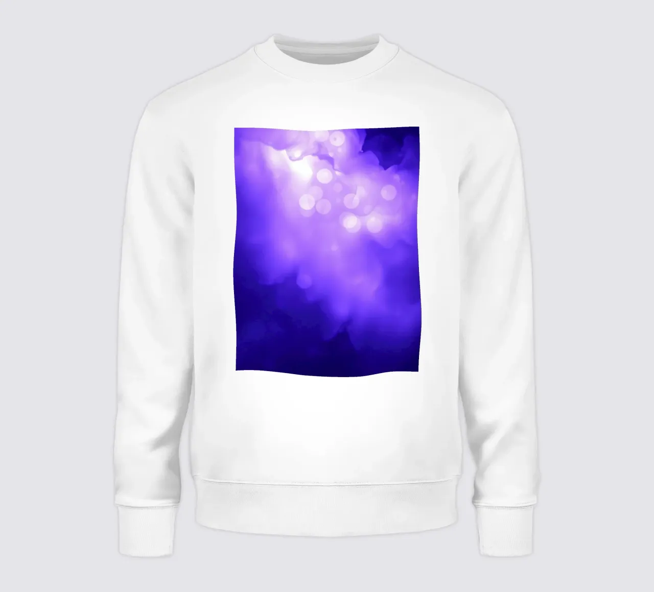 Abstract purple background with soft glowing dots sweatshirt by DesignDoodle