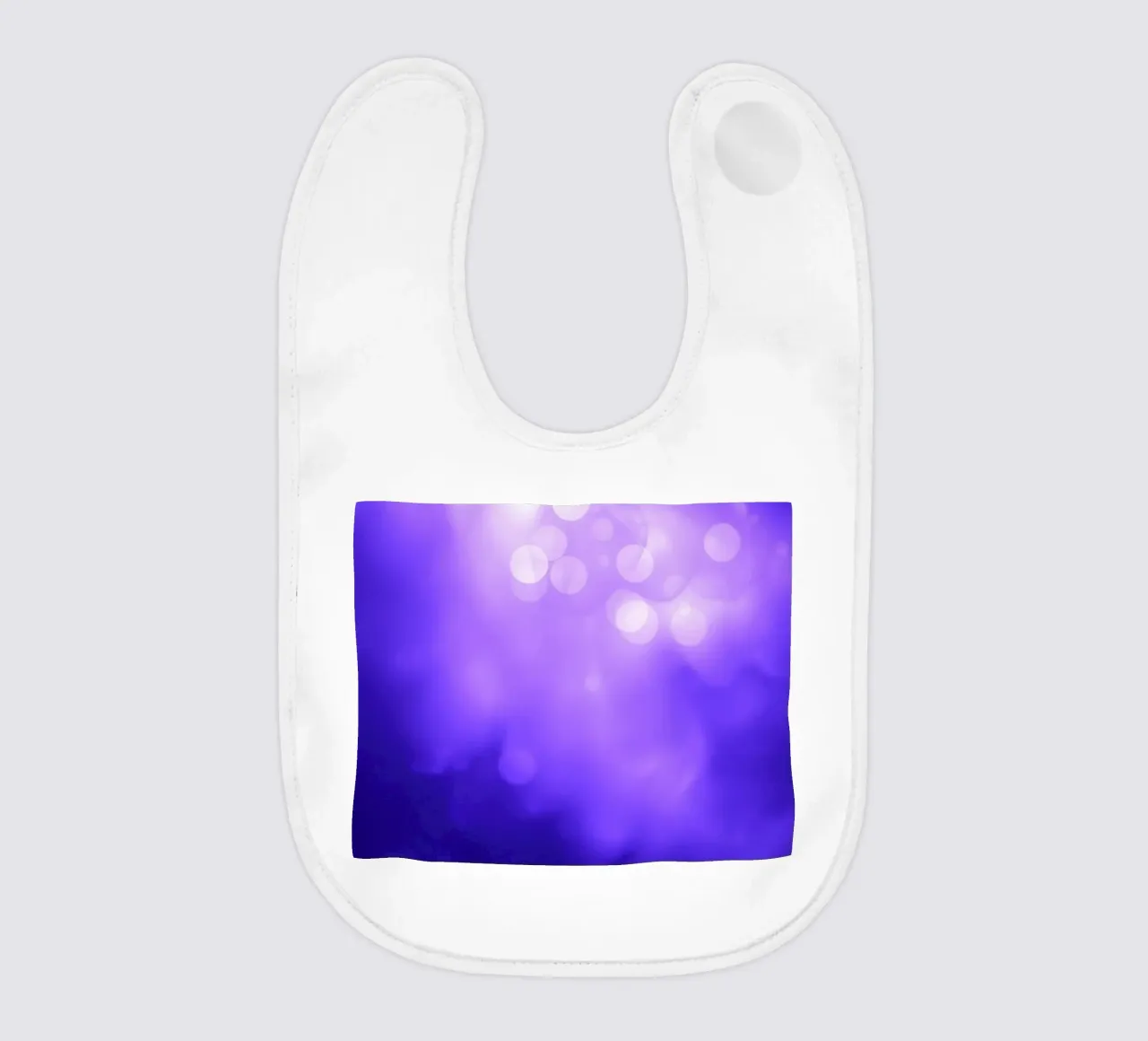 Abstract purple background with soft glowing dots baby bib by DesignDoodle