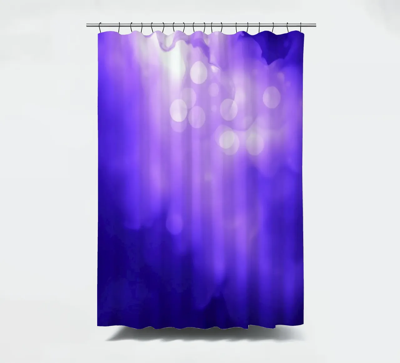 Abstract purple background with soft glowing dots shower curtain by DesignDoodle